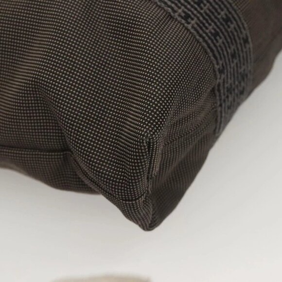 HERMES Her Line Kabas Tote Bag Canvas Gray Silver Auth BA3817 - Picture 5 of 16